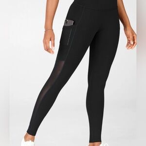 FABLETICS Powerhold Mesh Side Leggings Size Large Black